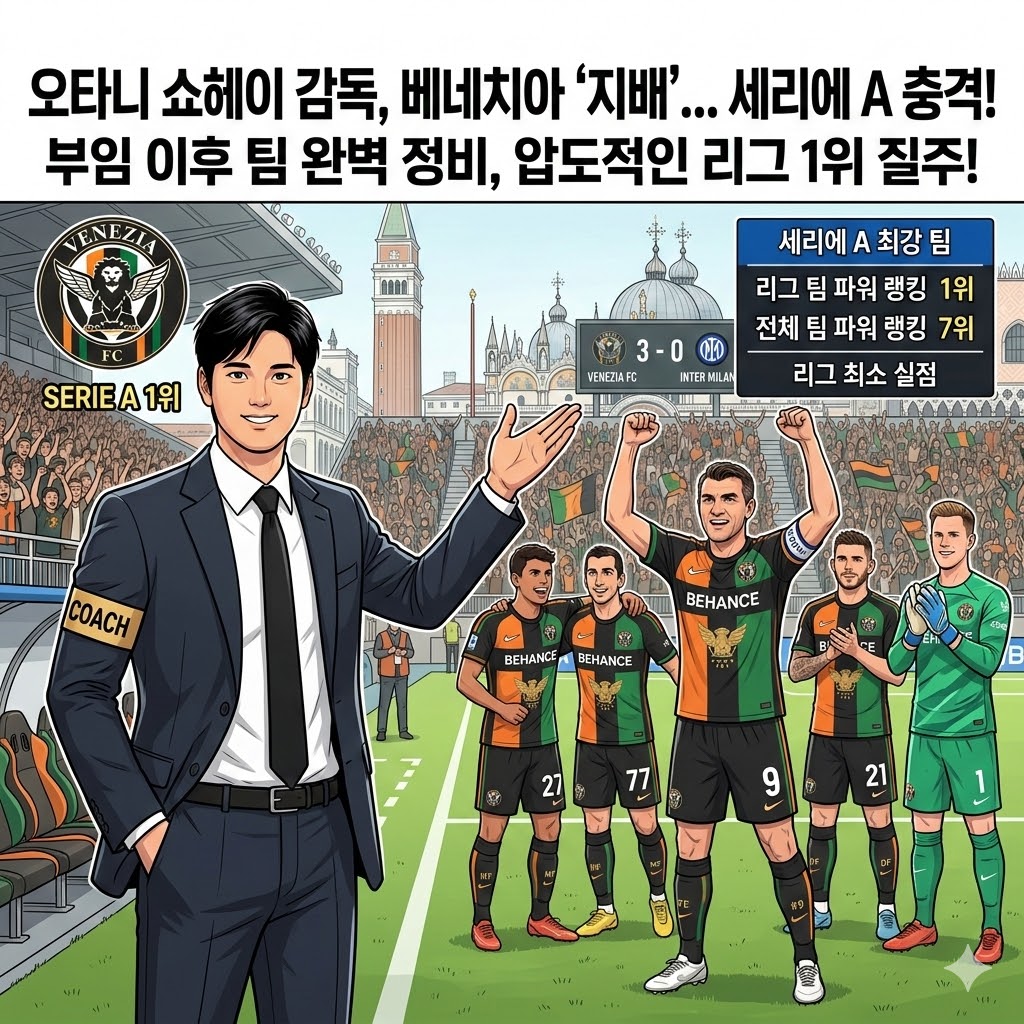 오타니 매직! 베네치아, 세리에A 폭격 시작